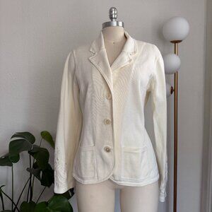 VTG Lauren Ralph Lauren Utility Equestrian Americana Embroidered Cotton Jacket L